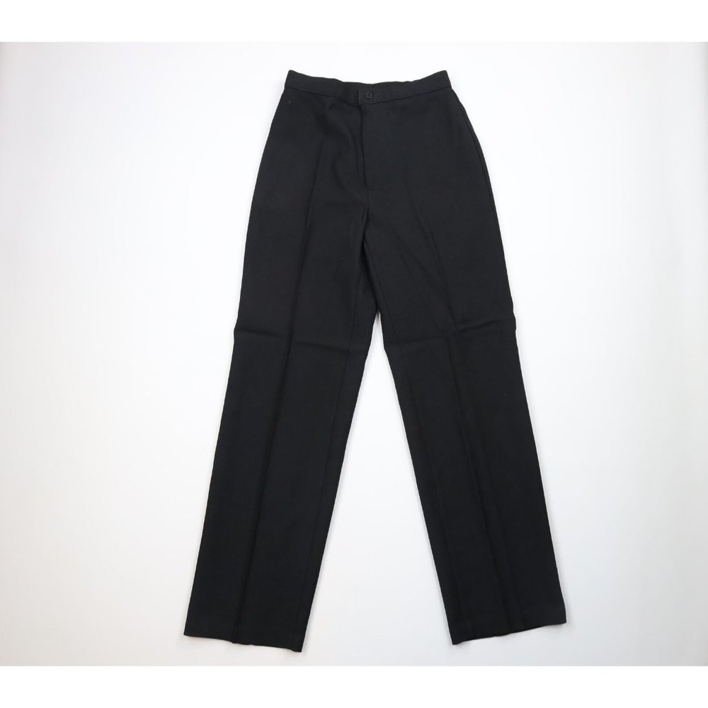 Vintage 70s Levis Womens Size 14 Blank Knit Wide Leg Chino Pants Black USA